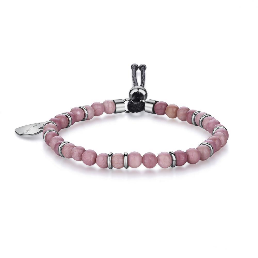 BRACCIALE HAPPY CON PERLE ROSA - S