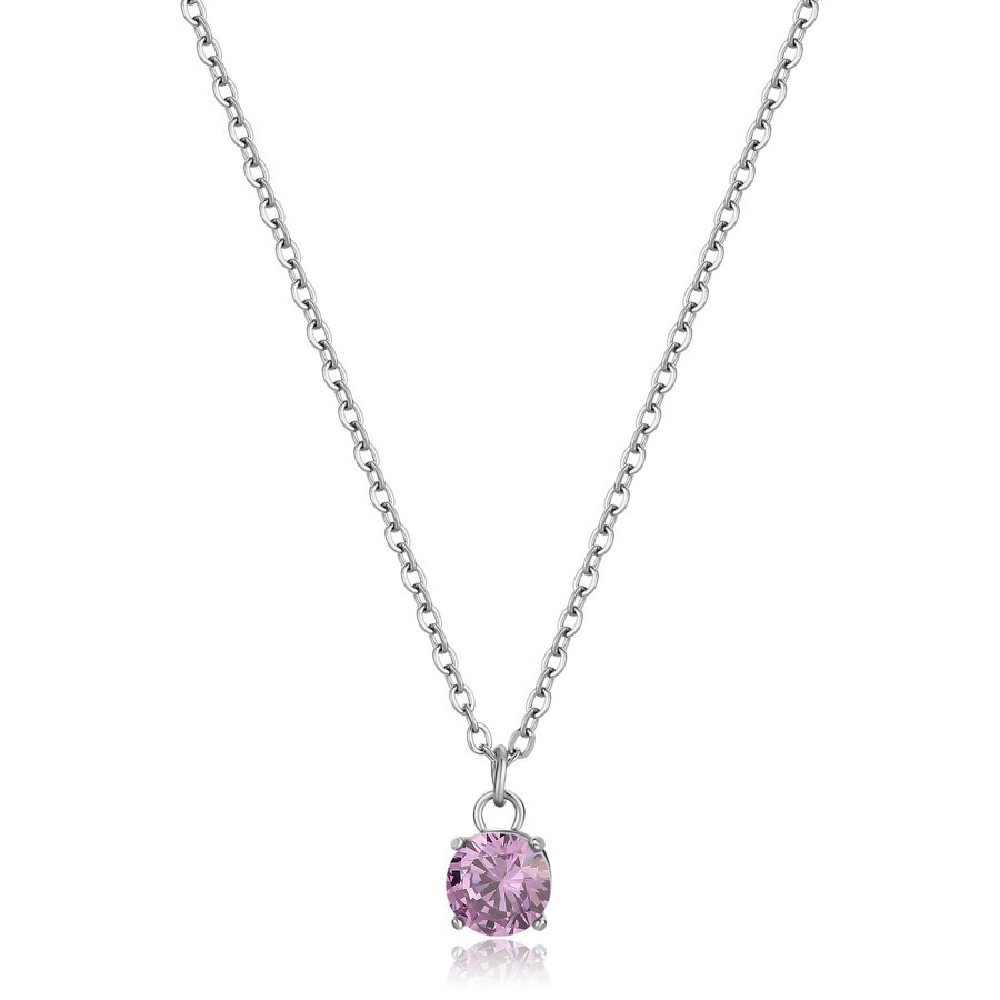 COLLANA DAZZLY IN ACCIAIO 316L, CON CUBIC ZIRCONIA - S