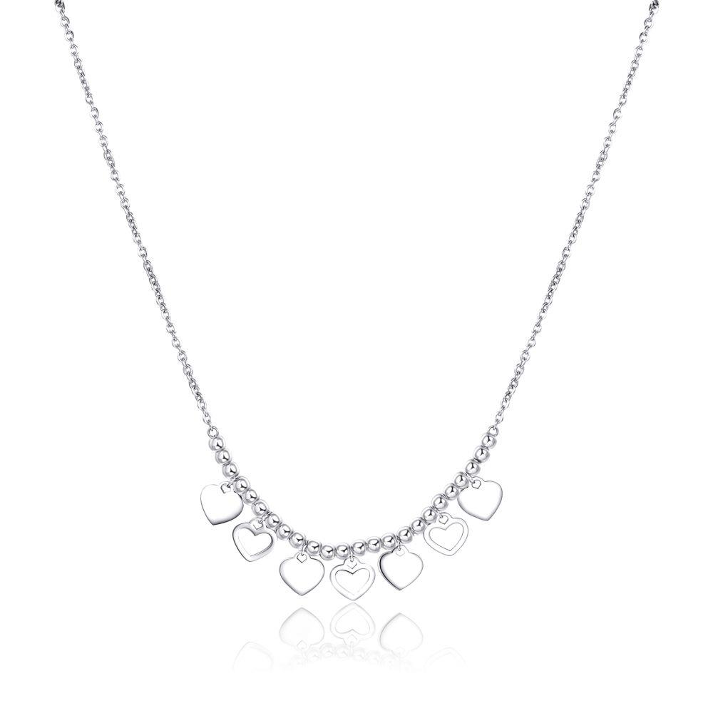 COLLANA CON BOULE E CUORI - S