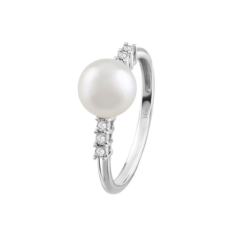 ANELLO PERLA E DIAMANTI RUGIADA - BLISS