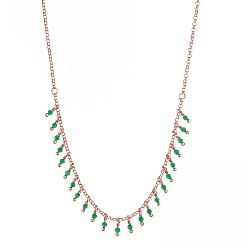 COLLANA CON PIETRE DI LUNA PENDENTI - ALISIA