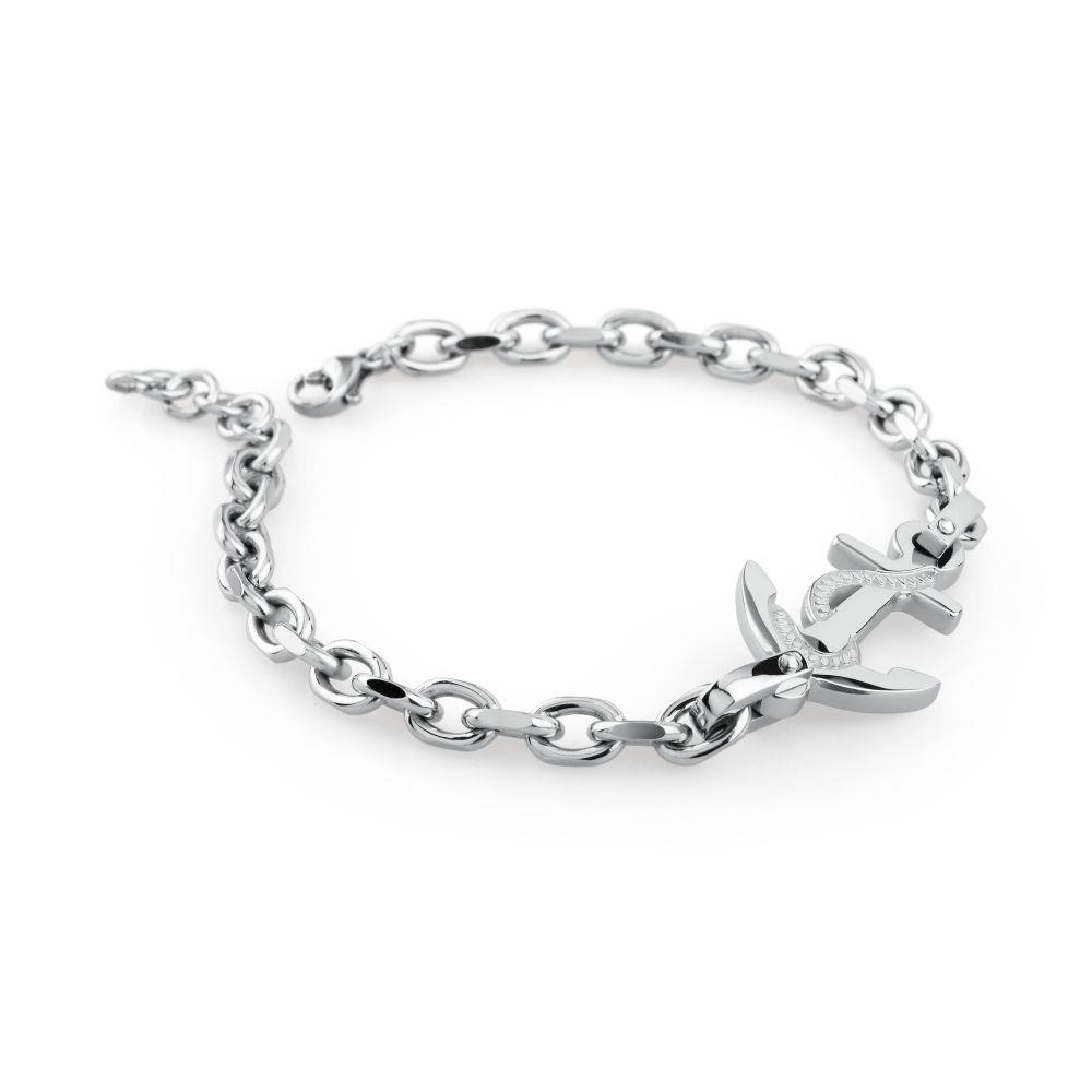 BRACCIALE HARBOUR IN ACCIAIO CON ANCORA - S