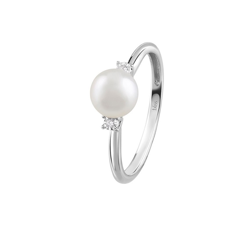 ANELLO PERLA E DIAMANTI RUGIADA - BLISS