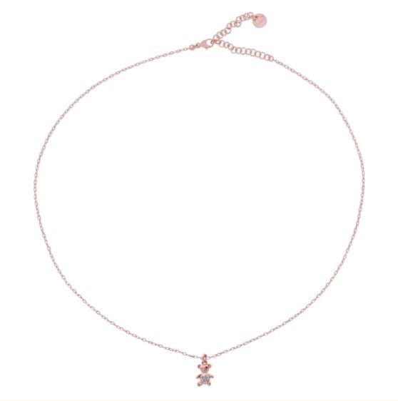 GIROCOLLO CATENA E ORSETTO - TEDDY FANCY ORO ROSA - RUE DES MILLE