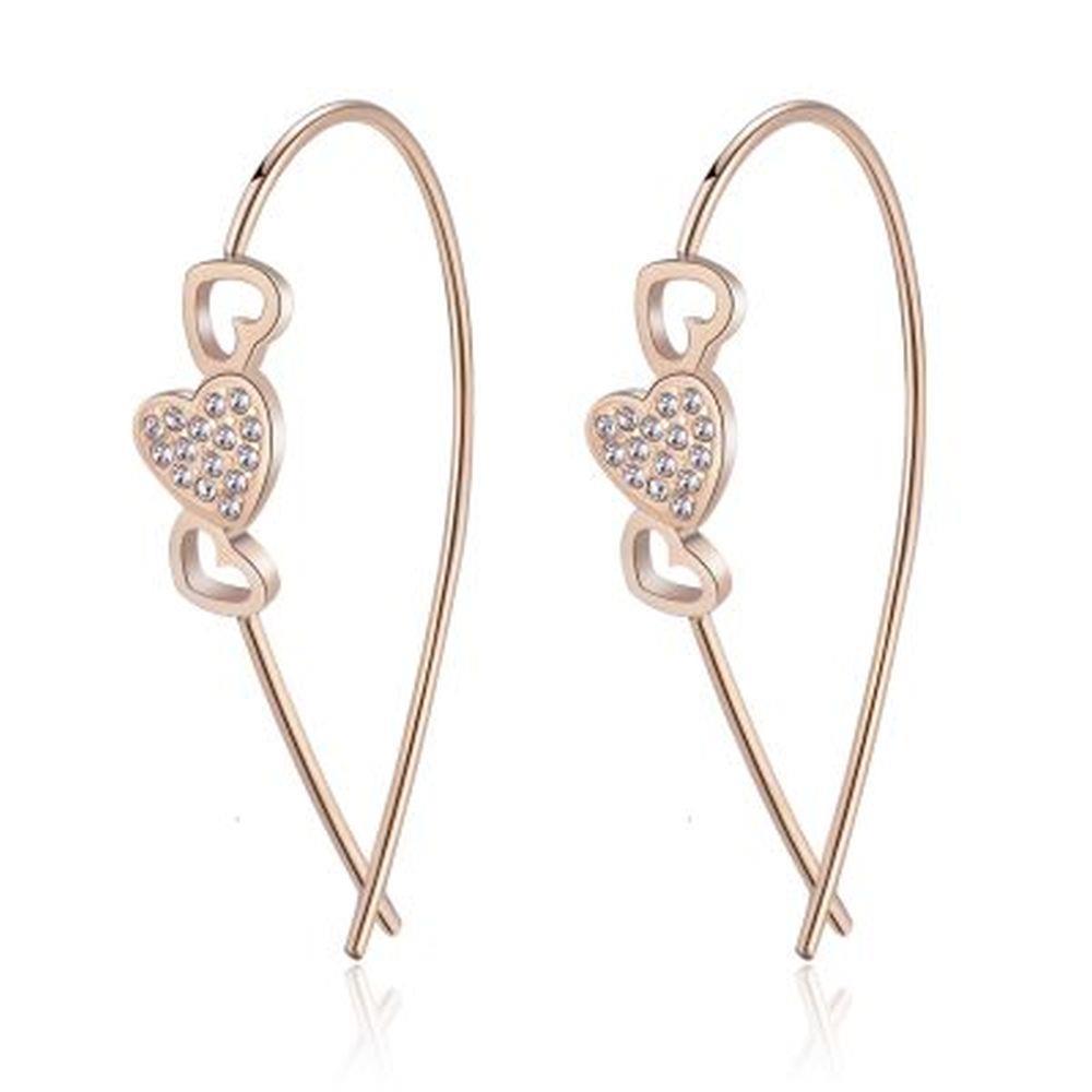 ORECCHINI MAD LOVE CUORI ROS&Egrave;  - S