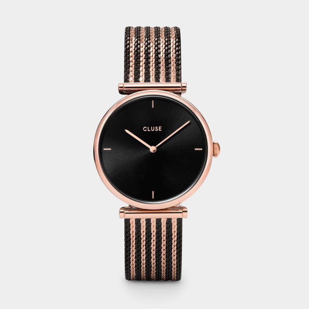 CLUSE TRIOMPHE ROSE GOLD AND BLACK BICOLOUR - CLUSE
