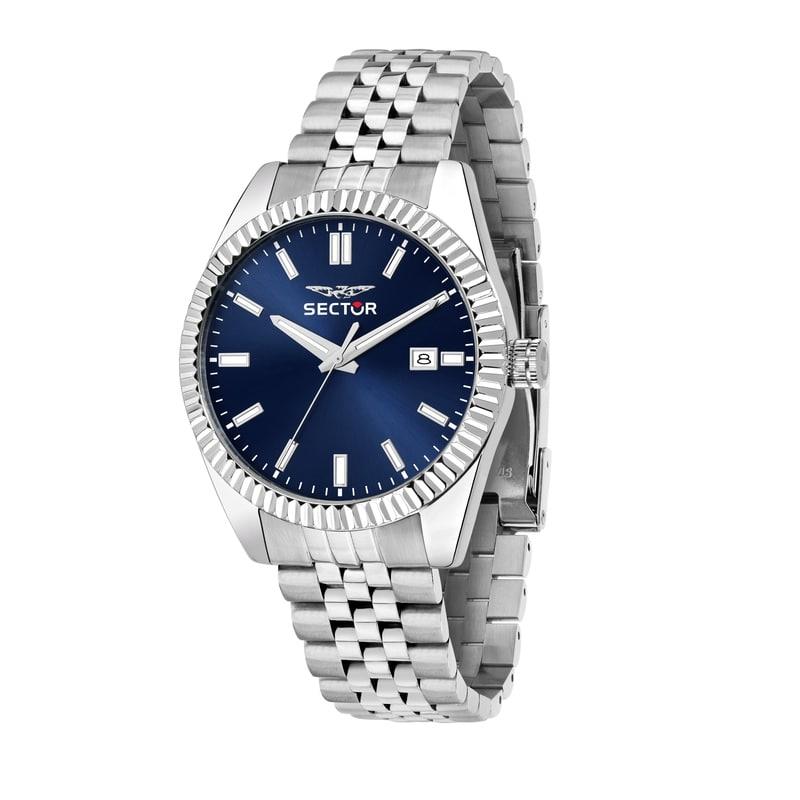 240 41MM 3H BLUE DIAL SS BR - SECTOR