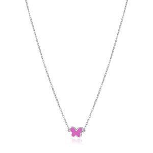 COLLANA CLICK FARFALLA ROSA - S