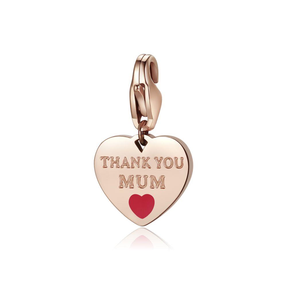 CHARM CUORE ROSÈ "THANK YOU MUM" - S