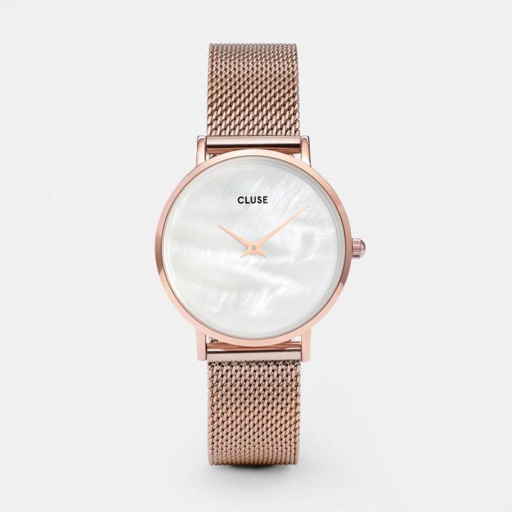 CLUSE LA PERLE MESH ROSE GOLD/WHITE - CLUSE