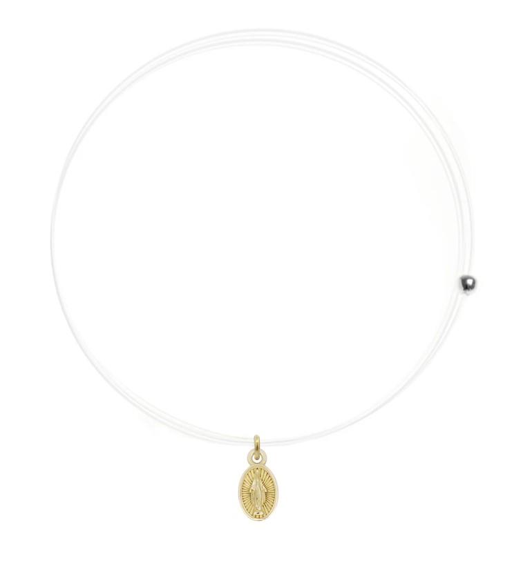 GIROCOLLO LENZA CON MADONNINA - ORO18KT - RUE DES MILLE