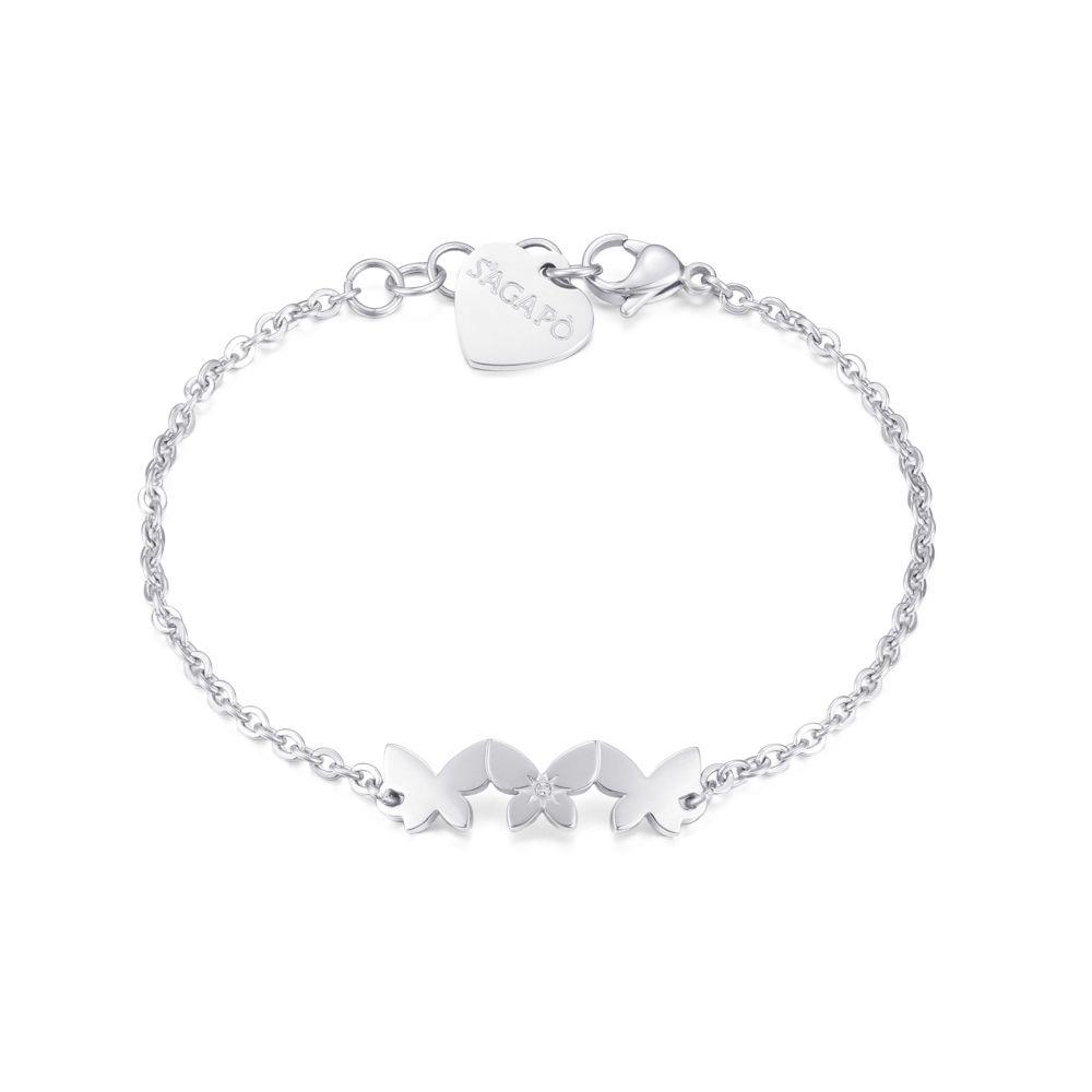 BRACCIALE TRIO FARFALLE SILVER - S