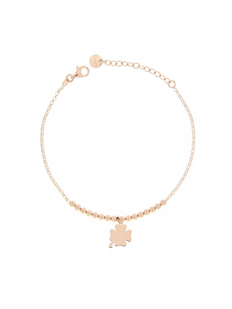 BRACCIALE CON CATENA A BOULE CON QUADRIFOGLIO - RUE DES MILLE