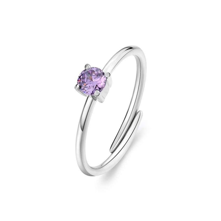 ANELLO DAZZLY IN ACCIAIO 316L E CUBIC ZIRCONIA COL - S