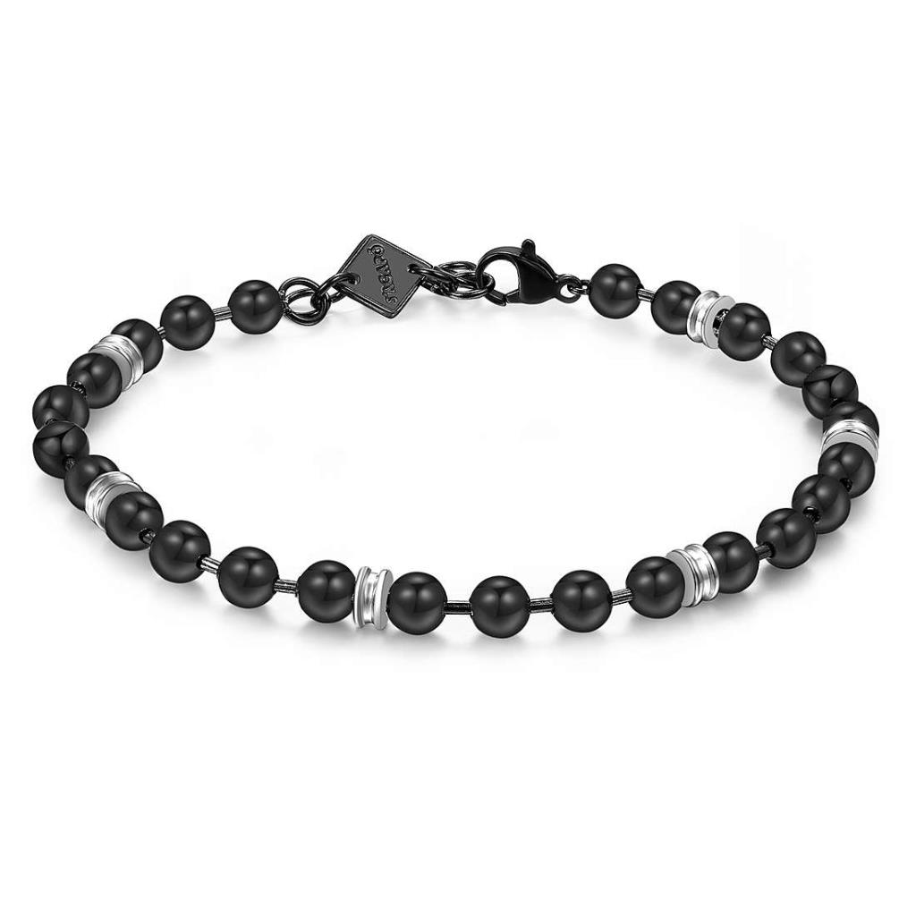 S'AGAPO' BRACCIALE ZENIT ACCIAIO BRUNITO  - S