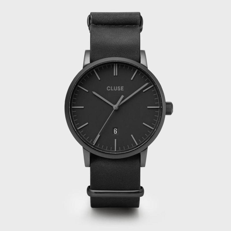 CLUSE ARAVIS 3H 40MM BLACK DIAL BLACK - CLUSE