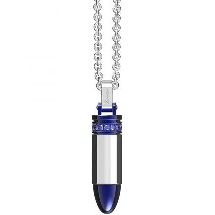 COLLANA CON PROIETTILE BLU. - ZANCAN