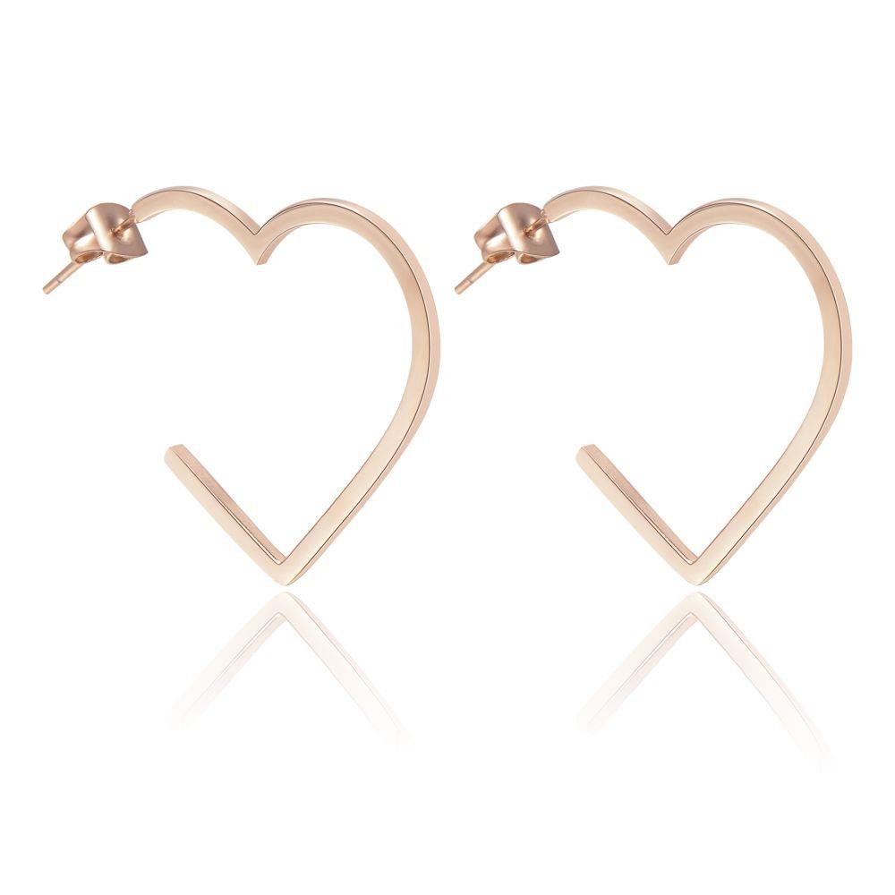 ORECCHINI A CUORE ROS&Egrave; - S