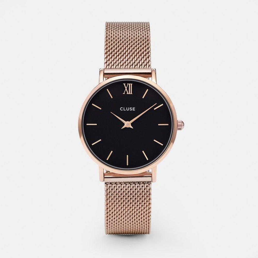 CLUSE MINUIT MESH ROSE GOLD/BLACK - CLUSE