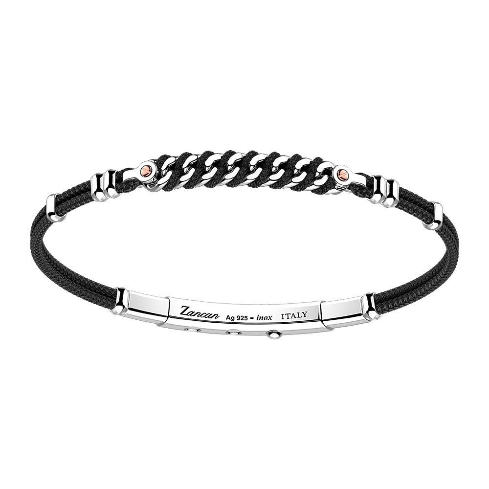 BRACCIALE CON GRUMETTA IN ARGENTO E VITI IN ORO - ZANCAN