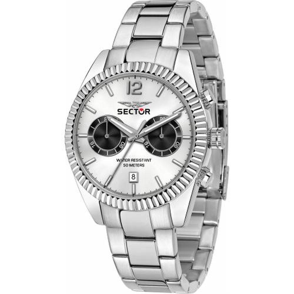 SECTOR GENTS MULT W/SILVER DIAL SS B 41MM - SECTOR