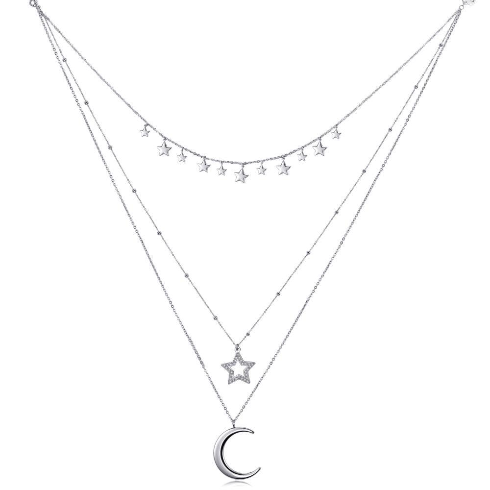COLLANA NEWMOON LUNGA CON TRE GIRI - S