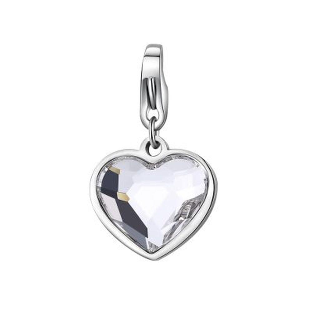 CHARM CUORE ZIRCONE BIANCO - S