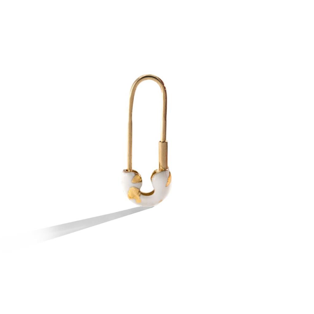 MONO-ORECCHINO SPILLA - SMALTO E FOGLIA ORO RUE DES MILLE - RUE DES MILLE