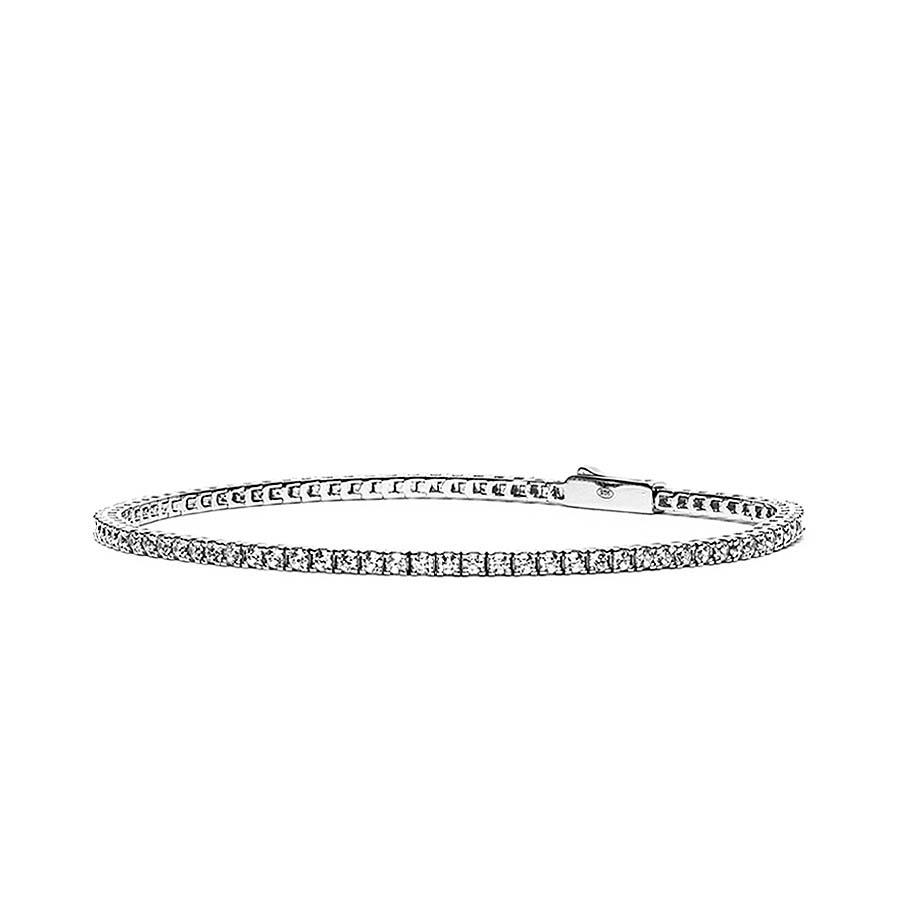 BRACCIALE TENNIS IN ARGENTO CON ZIRCONI BIANCHI 1,75 MM - JIMMY O