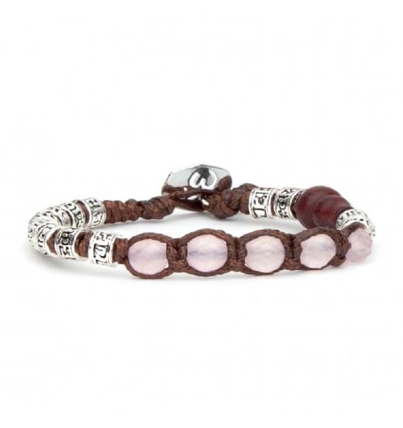 BRACCIALE TAMASHII RUOTA DELLA PREGHIERA QUARZO ROSA - TAMASHII