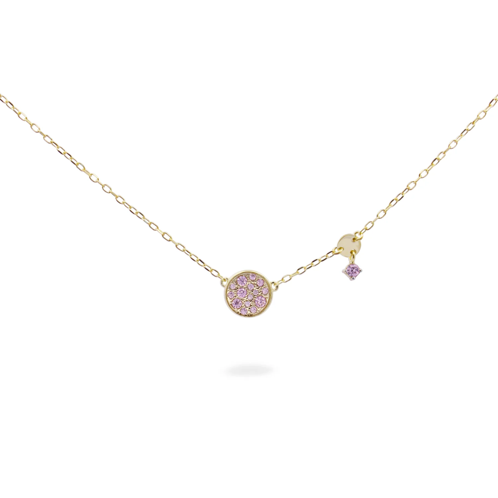 GIROCOLLO PAVÈ ROSA E MINI CASTONE - STARDUST TEN - RUE DES MILLE