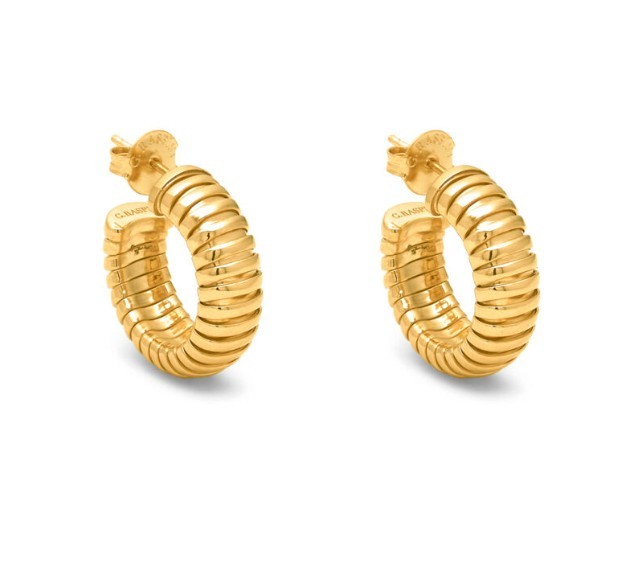 ORECCHINI TUBOGAS DORATI - GIOVANNI RASPINI