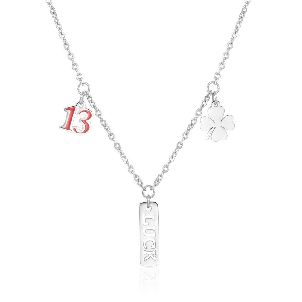 COLLANA LUCKY CON SMALTO ROSSO - S