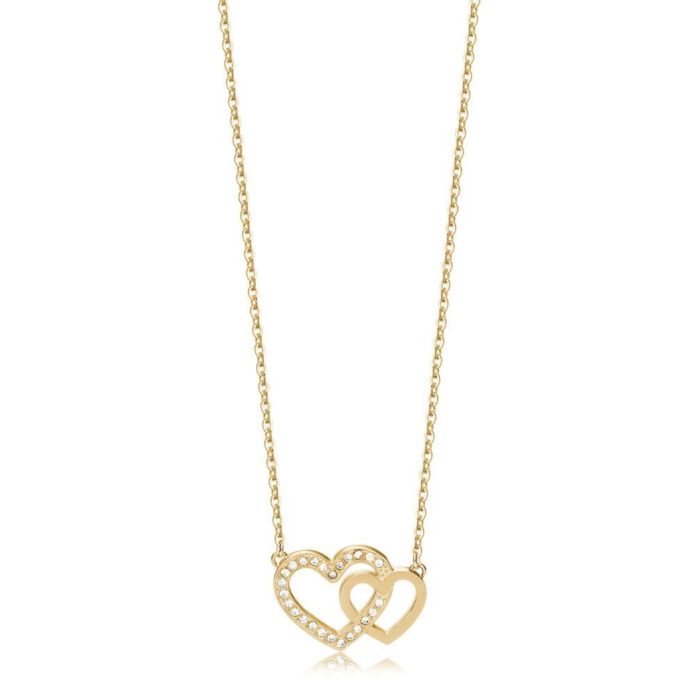 COLLANA CUORI INTRECCIATI GOLD  - S