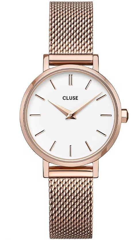 CLUSE LA BOHÈME PETITE MESH WHITE, ROSE GOLD COLOUR - CLUSE