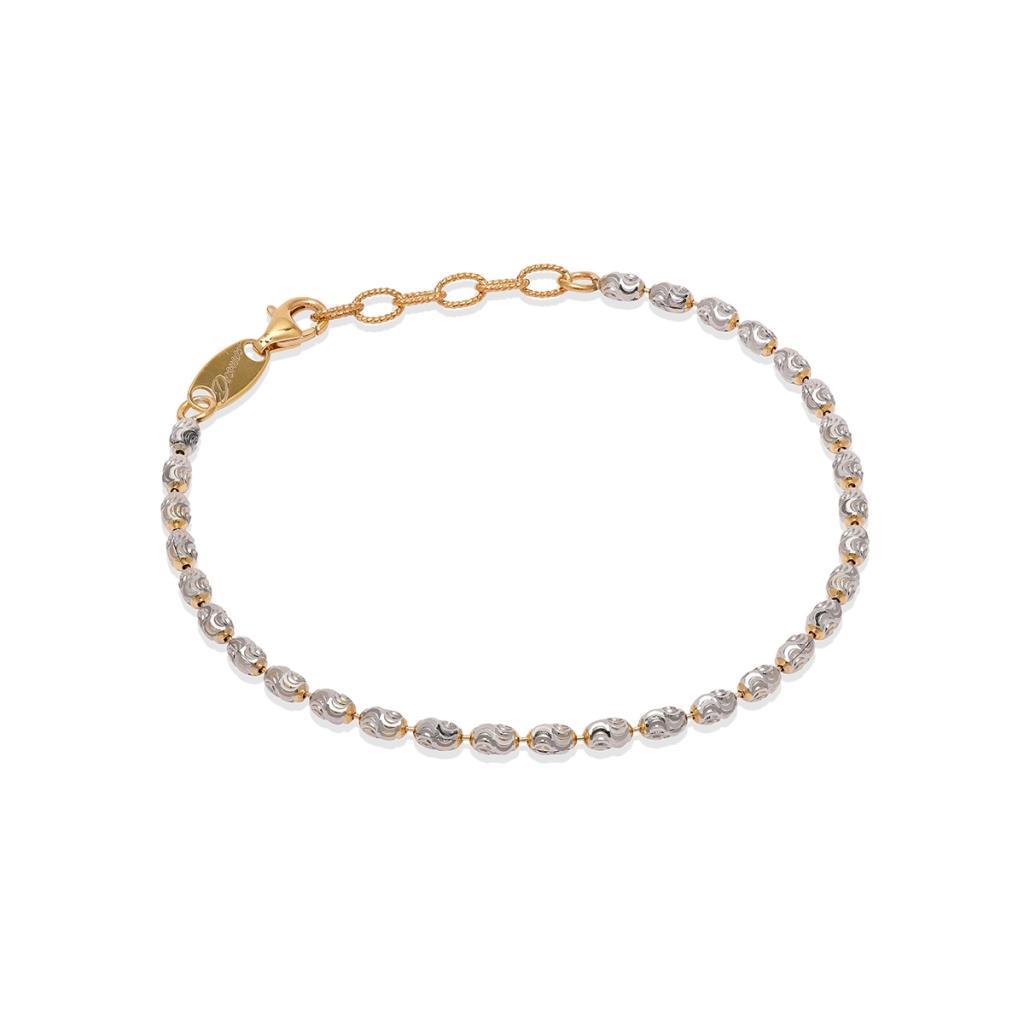 BRACCIALE PALLINE OVALI DESMOS RODIATO/GIALLO - DESMOS