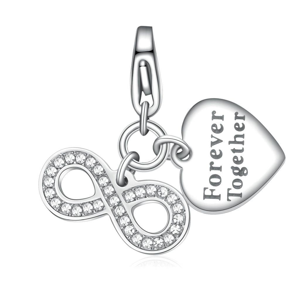 CHARM INFINITO E CUORE "FOREVER TOGETHER" - S