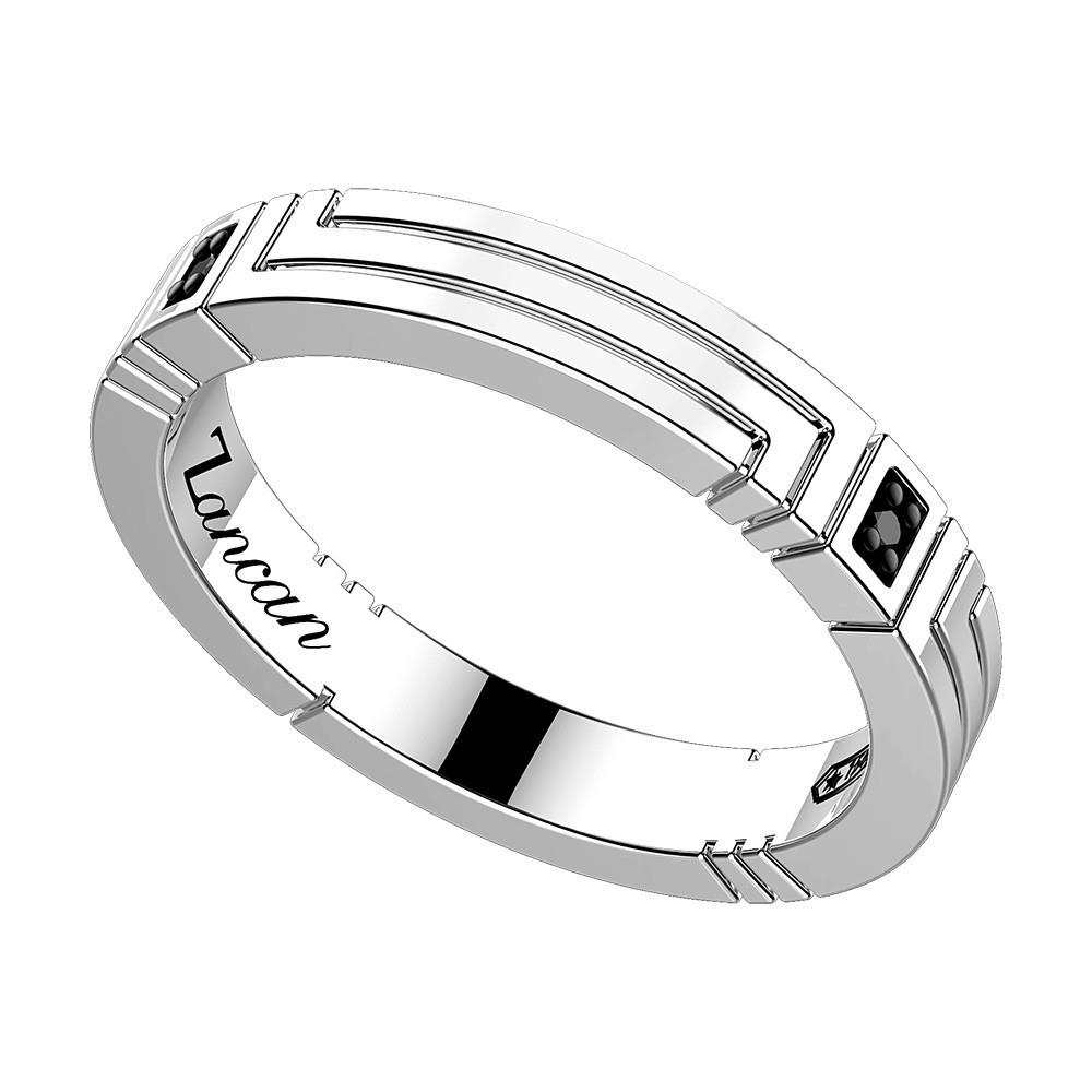 ANELLO IN ARGENTO CON SCANALATURE E SPINELLI - ZANCAN