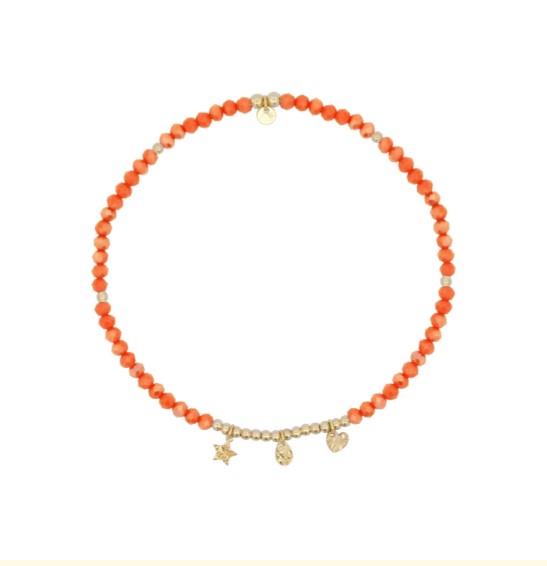 CAVIGLIERA ELASTICA ARANCIONE - ANKLETS MANIA RUE DES MILLE - RUE DES MILLE