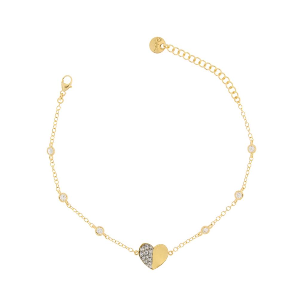 BRACCIALE CASTONI CUORE ZIRCONI - RUE DES MILLE