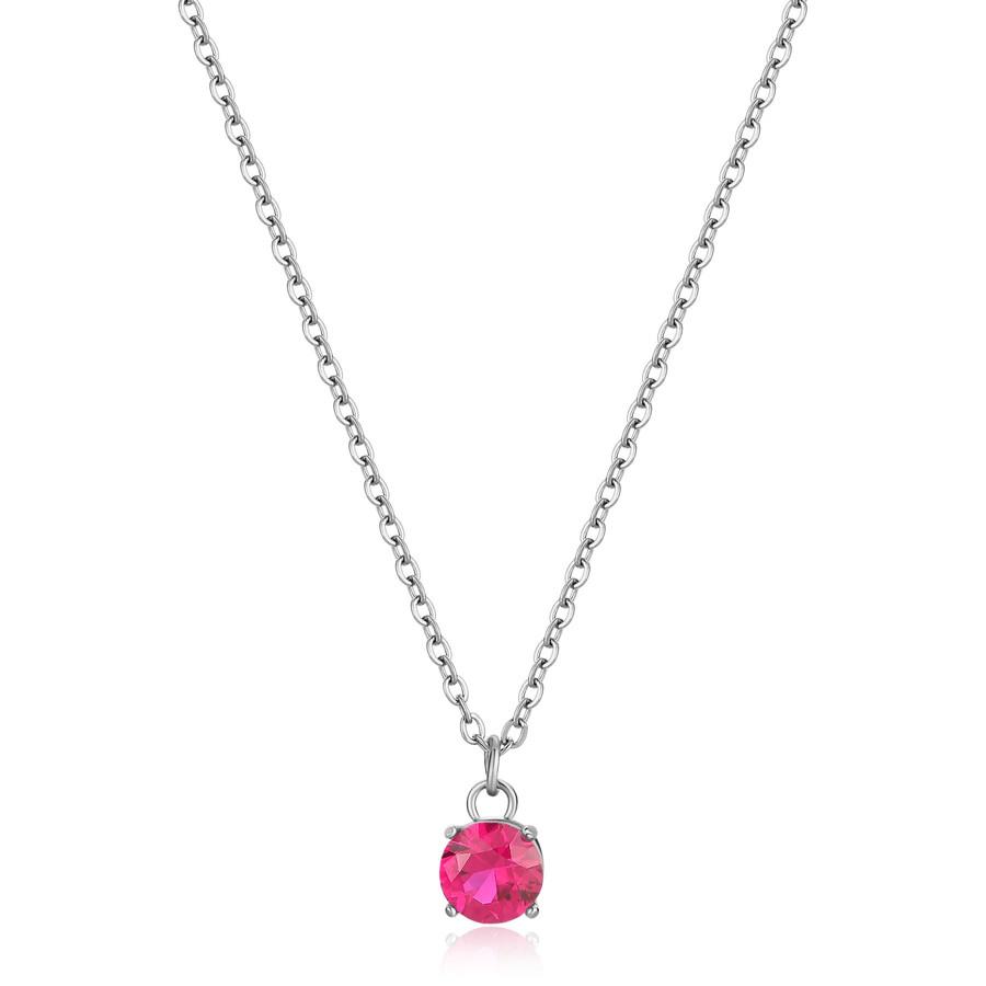 COLLANA DAZZLY IN ACCIAIO 316L, CON PENDENTE CUBIC - S