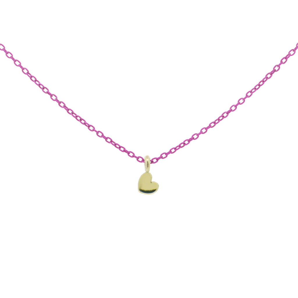 GIROCOLLO CUORE CATENA VERNICE AMARENA 18KT - RUE DES MILLE