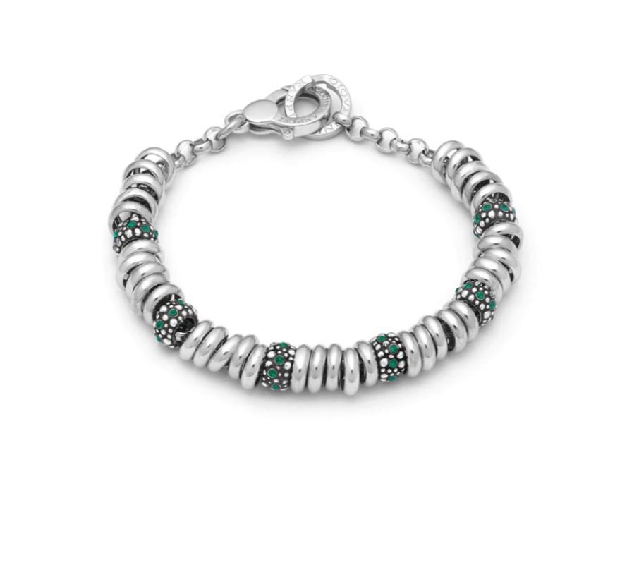GIOVANNI RASPINI BRACCIALE BEADS CRYSTAL COLOR ARGENTO - GIOVANNI RASPINI