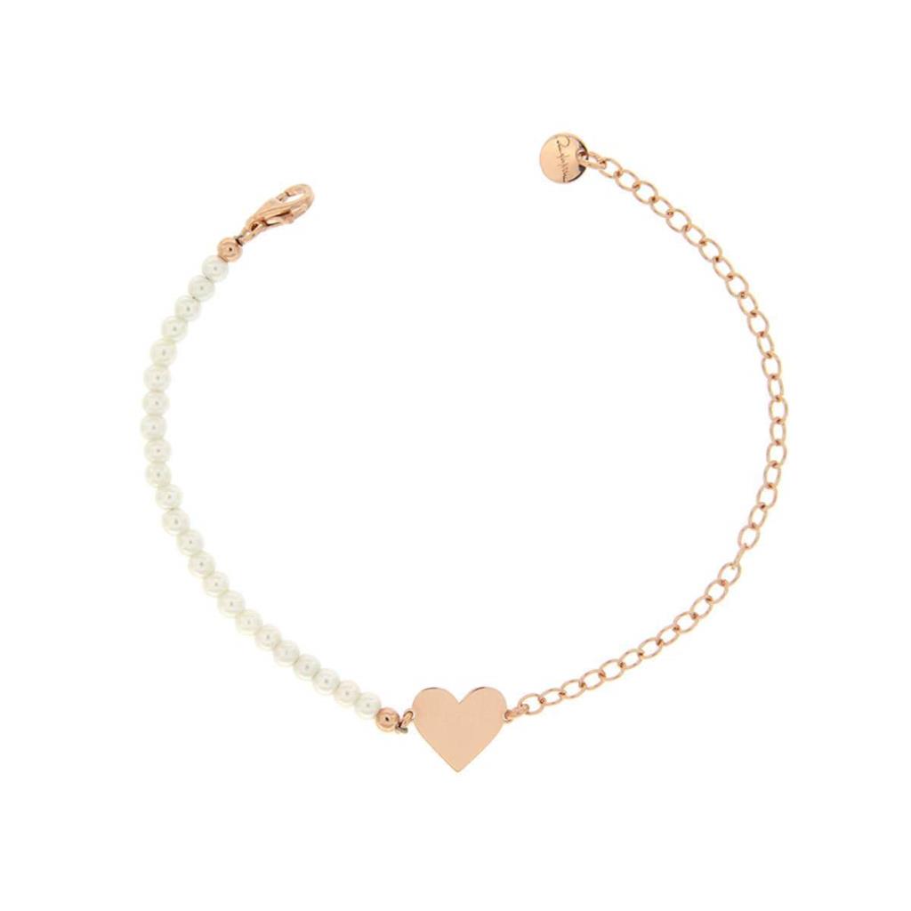 BRACCIALE CATENELLA E PERLE CUORE - RUE DES MILLE