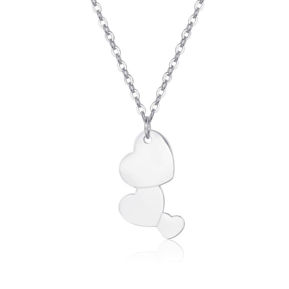 COLLANA TRIO CUORI PENDENTE SILVER - S