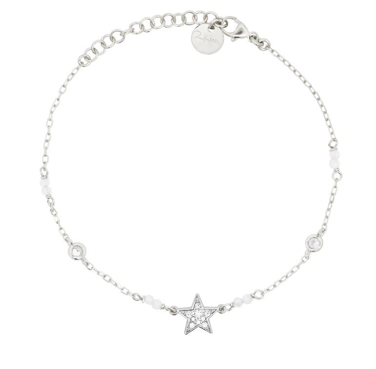 BRACCIALE CATENA CASTONI STELLA SMALL PAVÈ - STARDUST TEN - RUE DES MILLE