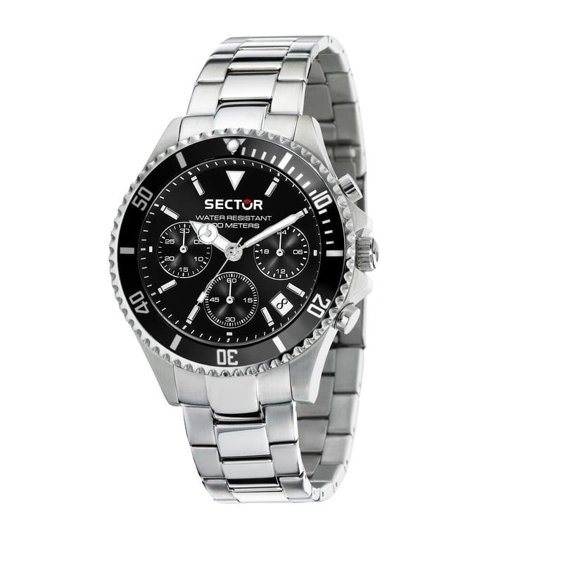 OROLOGIO 230 43MM CHR BLACK DIAL BR SS SECTOR - SECTOR