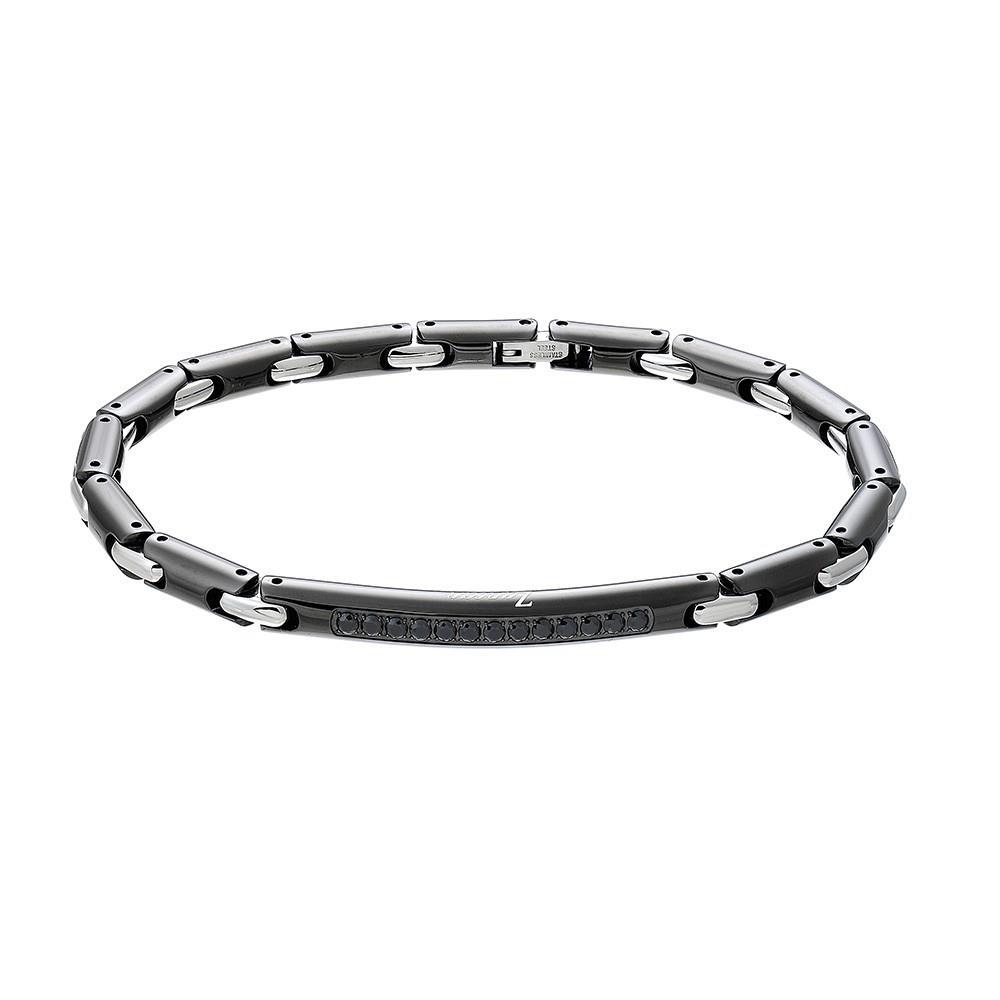 BRACCIALE IN ACCIAIO NERO - ZANCAN