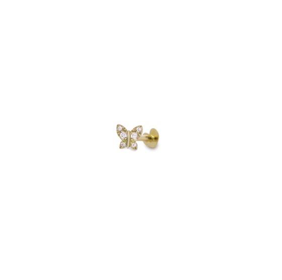 PIERCING HELIX FARFALLA E DIAMANTI LAB GROWN - ORO18KT RUE DES MILLE - RUE DES MILLE