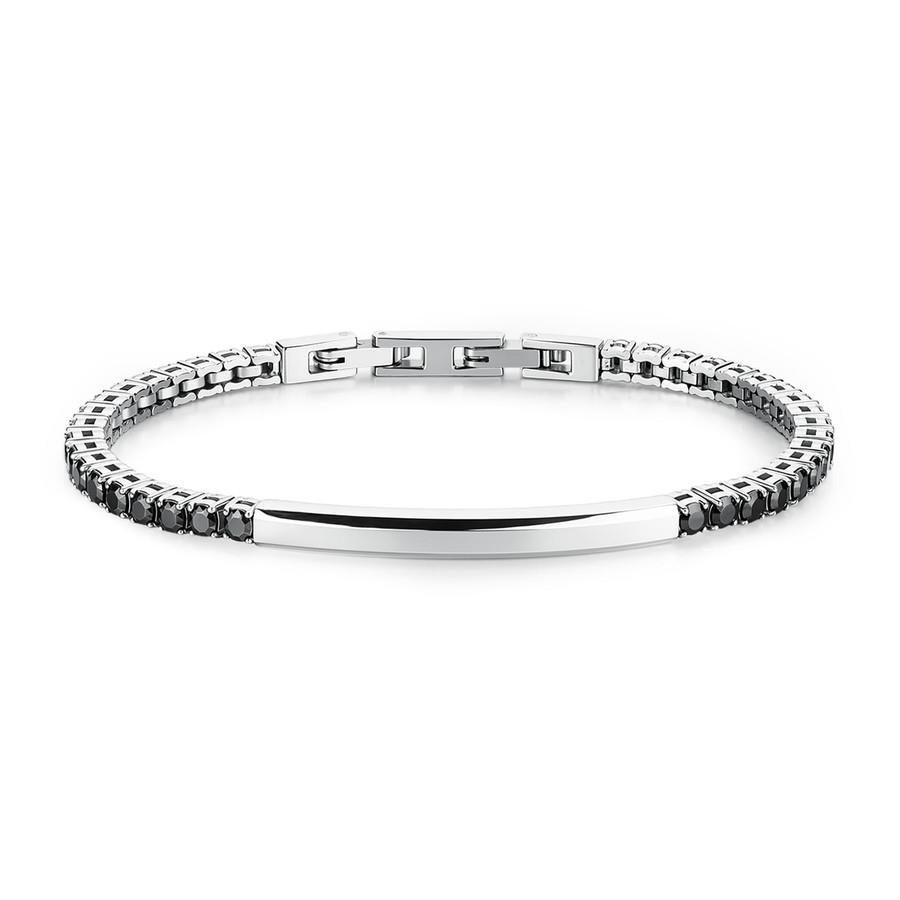 BRACCIALE AVANTGARDE IN ACCIAIO 316L, CON CUBIC ZI - BROSWAY